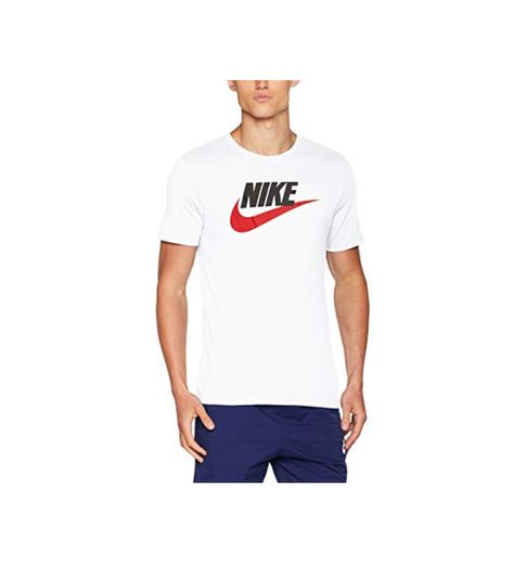 NIKE M NSW tee Icon Futura Camiseta de Manga Corta, Hombre, White/Black/