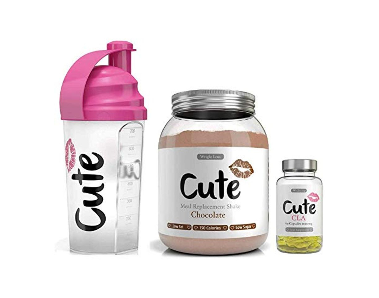 Products Cute Nutrition Batido Sustitutivo de Comida de Chocolate con Coctelera y Cápsulas CLA Control de la Pérdida de Peso Bebida en Polvo Para Mujeres