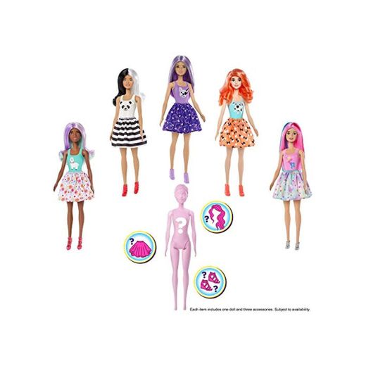 Barbie Color Reveal, muñeca que revela sus colores con agua, incluye ropa