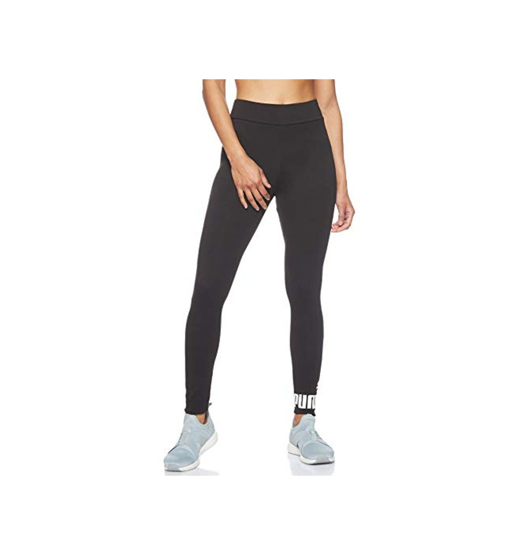Social PUMA Essentials Logo W Legging Deportivo de Talle Alto, Mujer, Negro