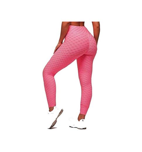 CrisKat Pantalón Deportivo de Mujer Cintura Alta Leggings para Running Fitness Yoga