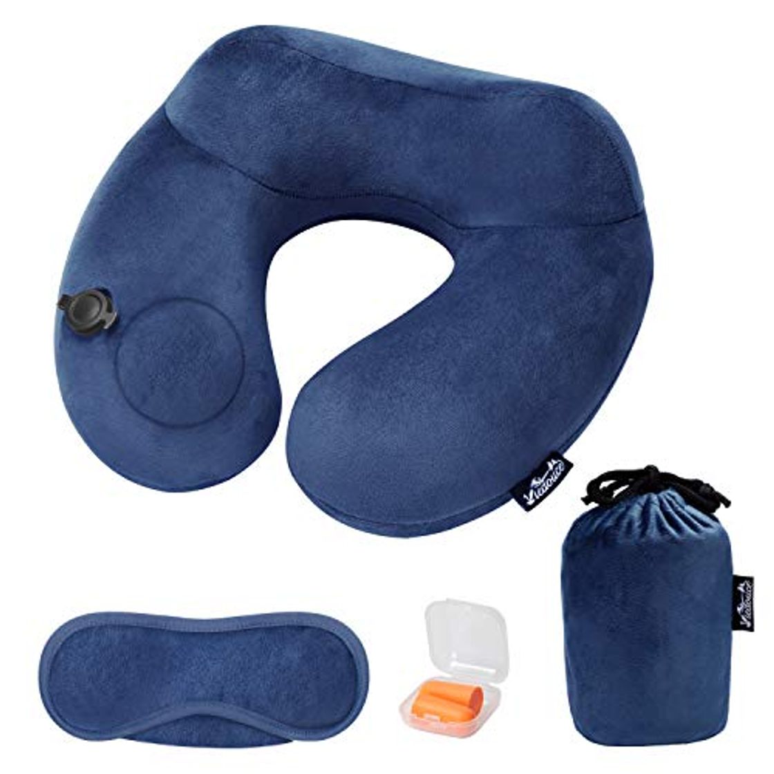 Products Viedouce Almohada Viaje Cojín Cuello Cervical Viaje Inflable Hinchable Avion para Niños Adulto Forma de U Cojin Almohada Viaje Apoya la Cabeza Inflable Cuello Cervical la Barbilla Cojín