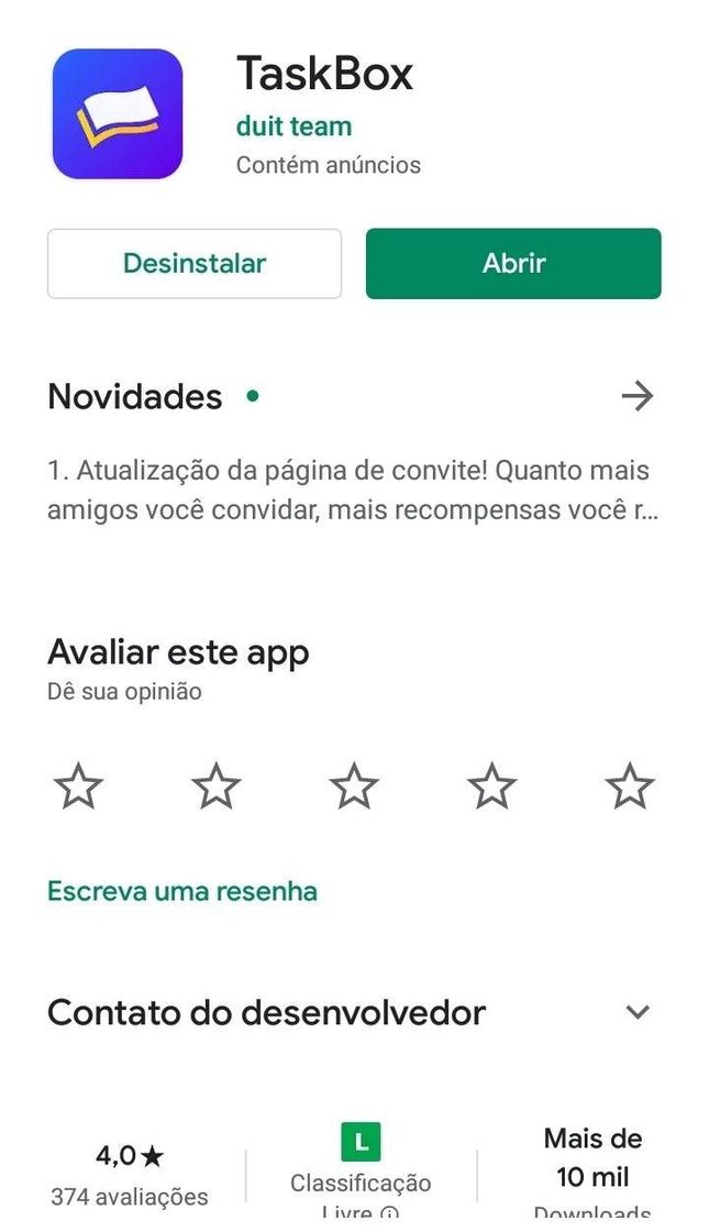 App App de ganhar dinheiro Taskbox