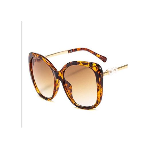 MNGF&GC Nueva tendencia de la moda retro perla gafas de sol pequeña