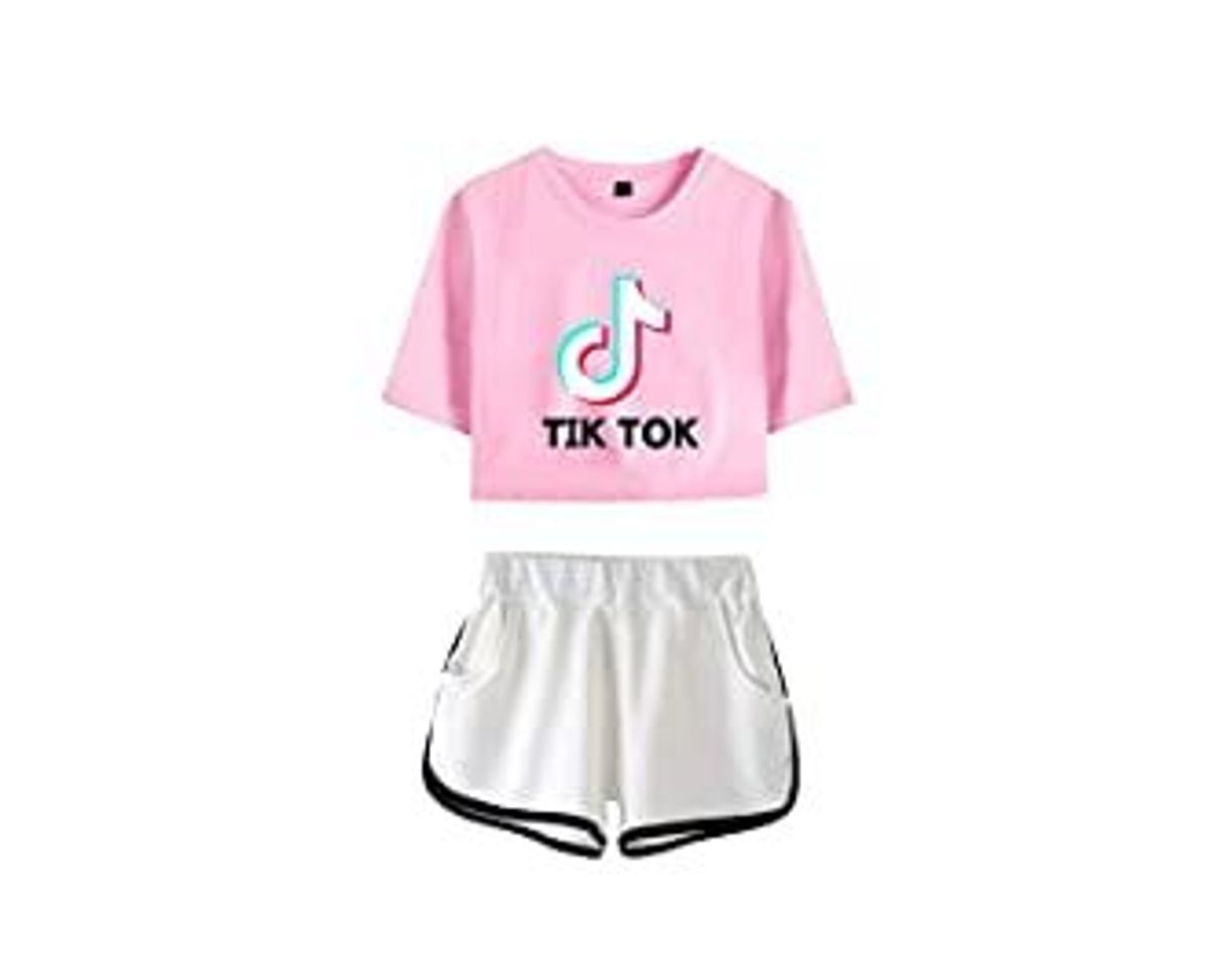 Product TIK Tok Conjunto 2 Piezas Mujer Verano Completo Sportivo Pantalon y Crop