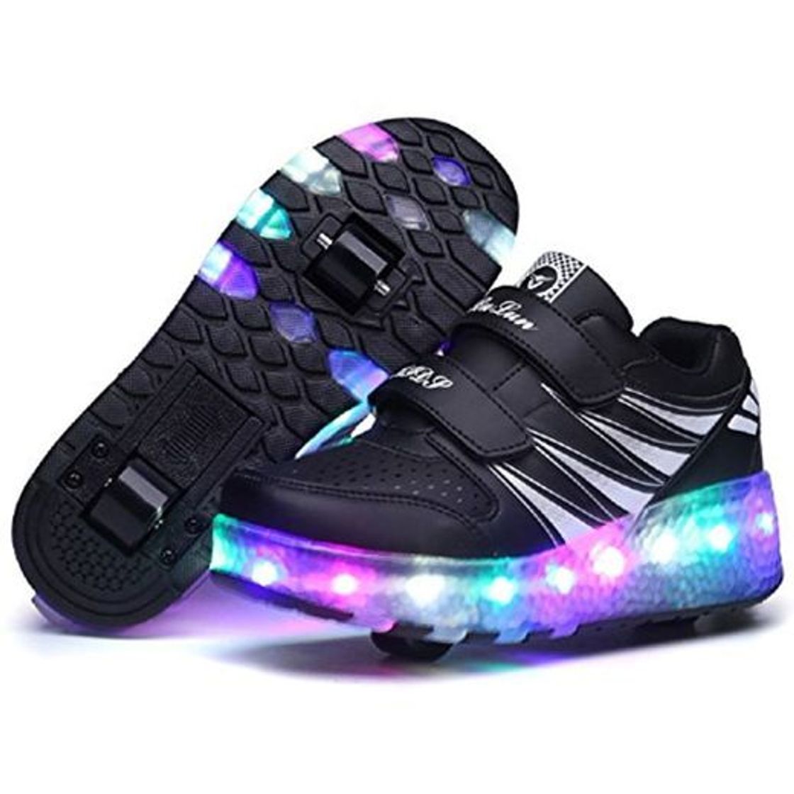Social Unisex Recargable Led Luz Automática de Skate Zapatillas con Ruedas Zapatos Patines