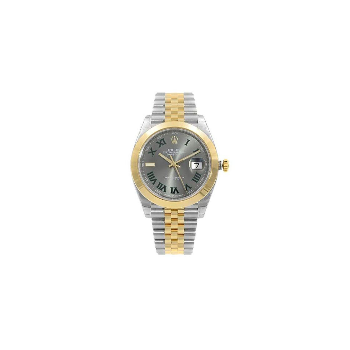 Rolex Datejust 41 Inoxidable Acero y 18 K Amarillo Oro ostra Reloj Negro Dial 126303
