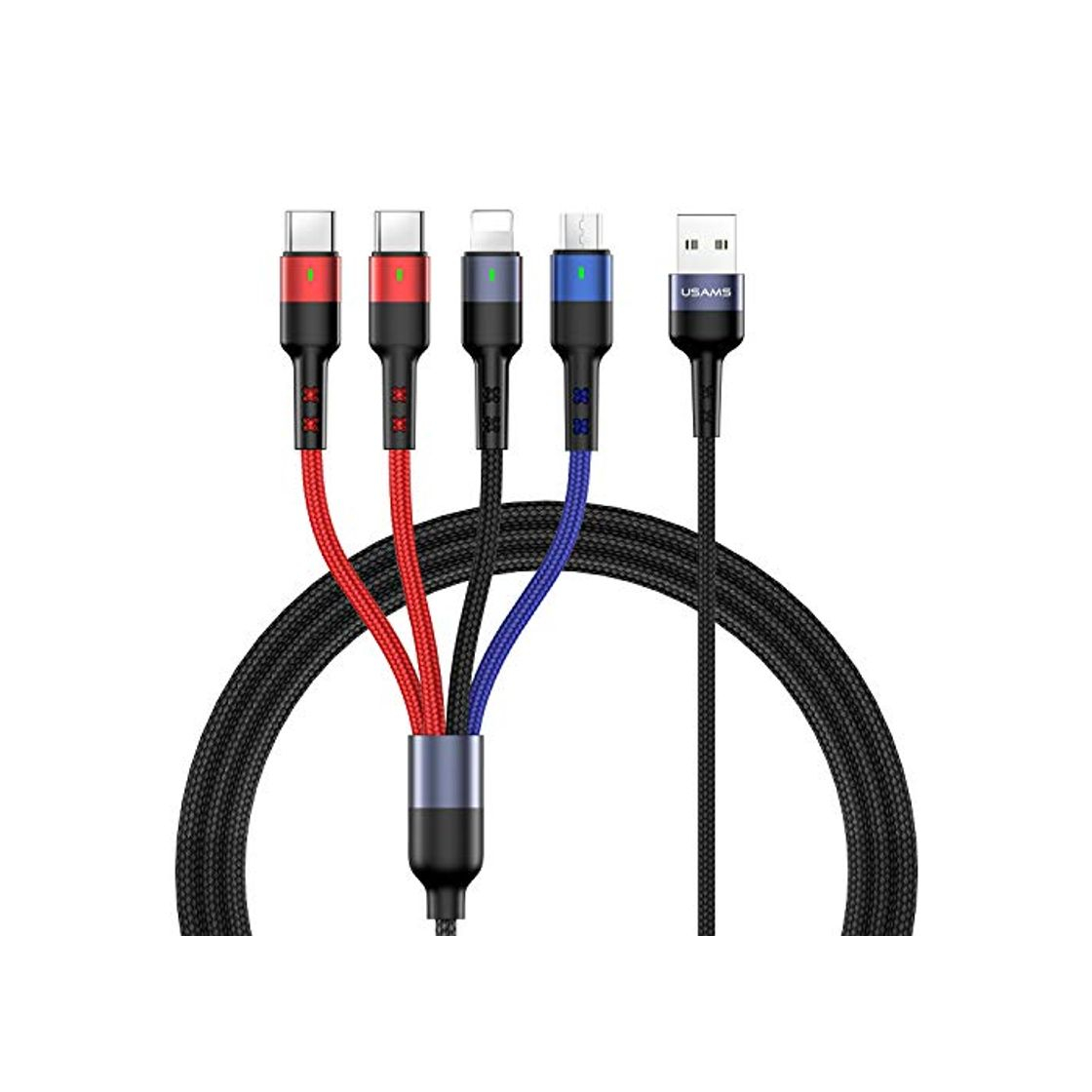 Product Multi Cable Cargador,4 en 1 Cable Multiple USB Tipo C Carga Micro