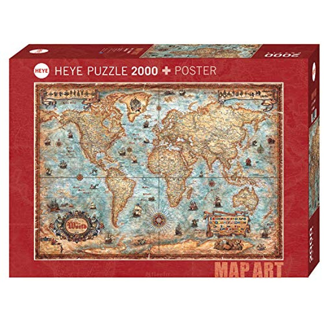 Producto Heye Mapa de The World Standart 2000 Piezas