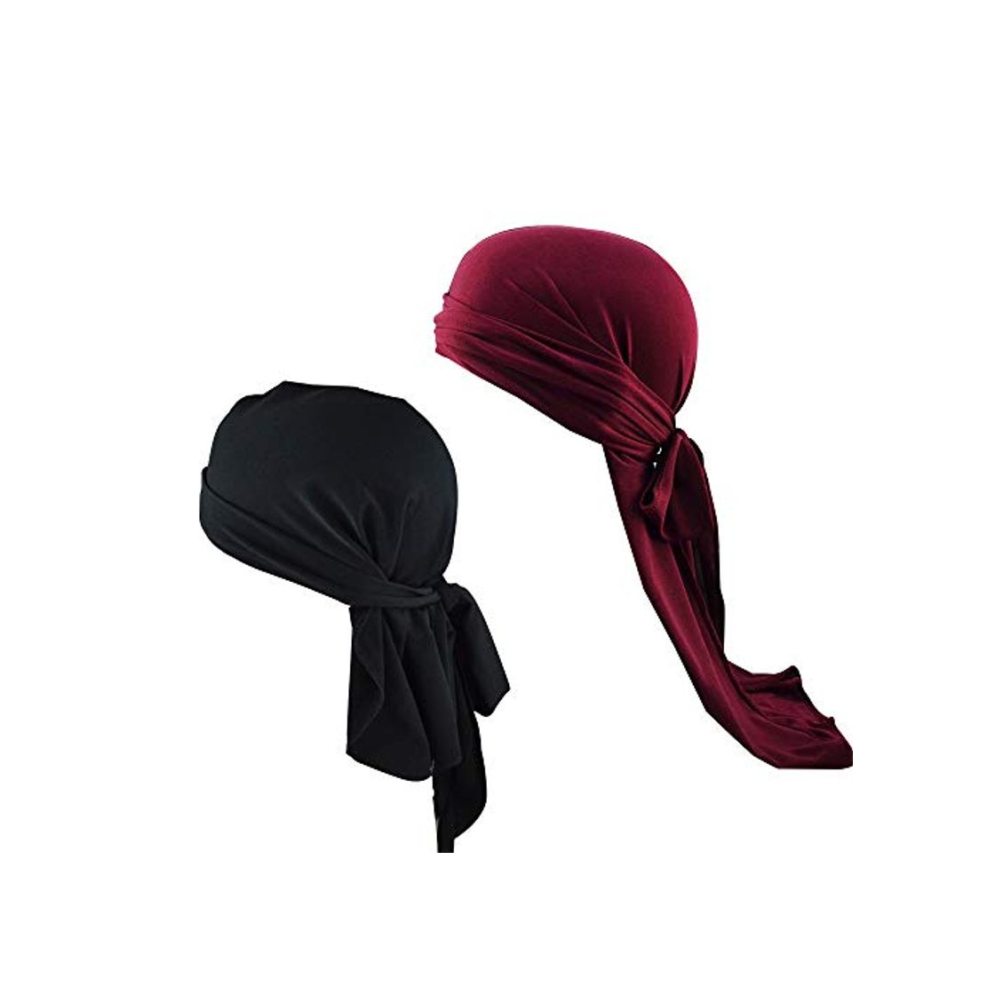 Fashion Vicsport - 2 piezas de elastano largo de cola larga durag extra