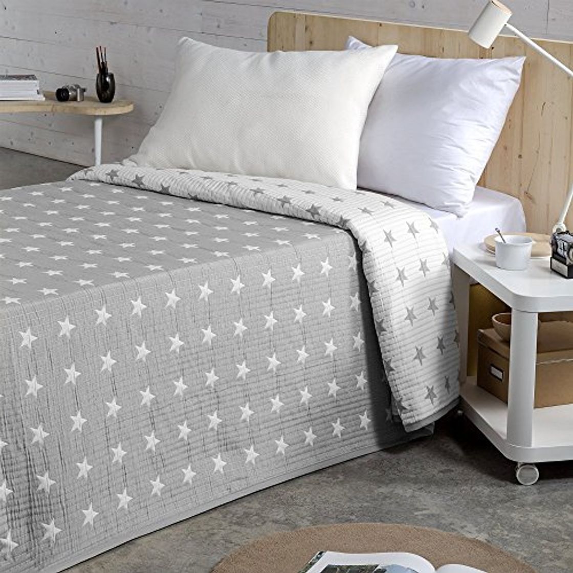 Social VIALMAN Colcha, Gris, Cama 90 
