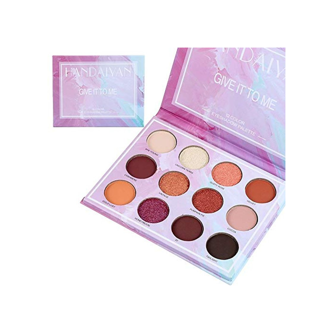 Brandless 12/4 colorea Brillo Mate de Sombra de Ojos Maquillaje Paleta de