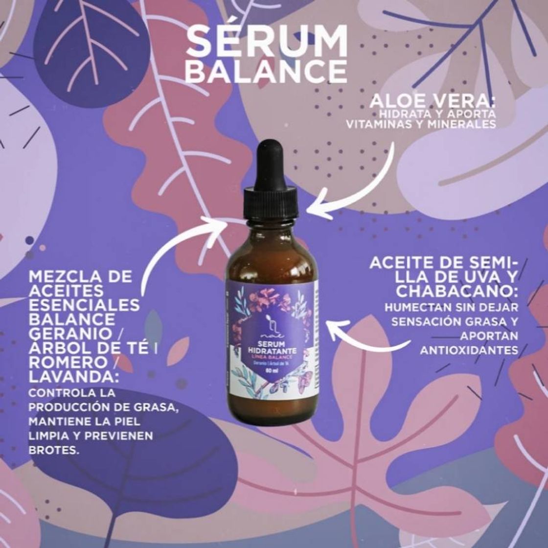 Moda 
Sérum hidratante geranio árbol de té- NAE 