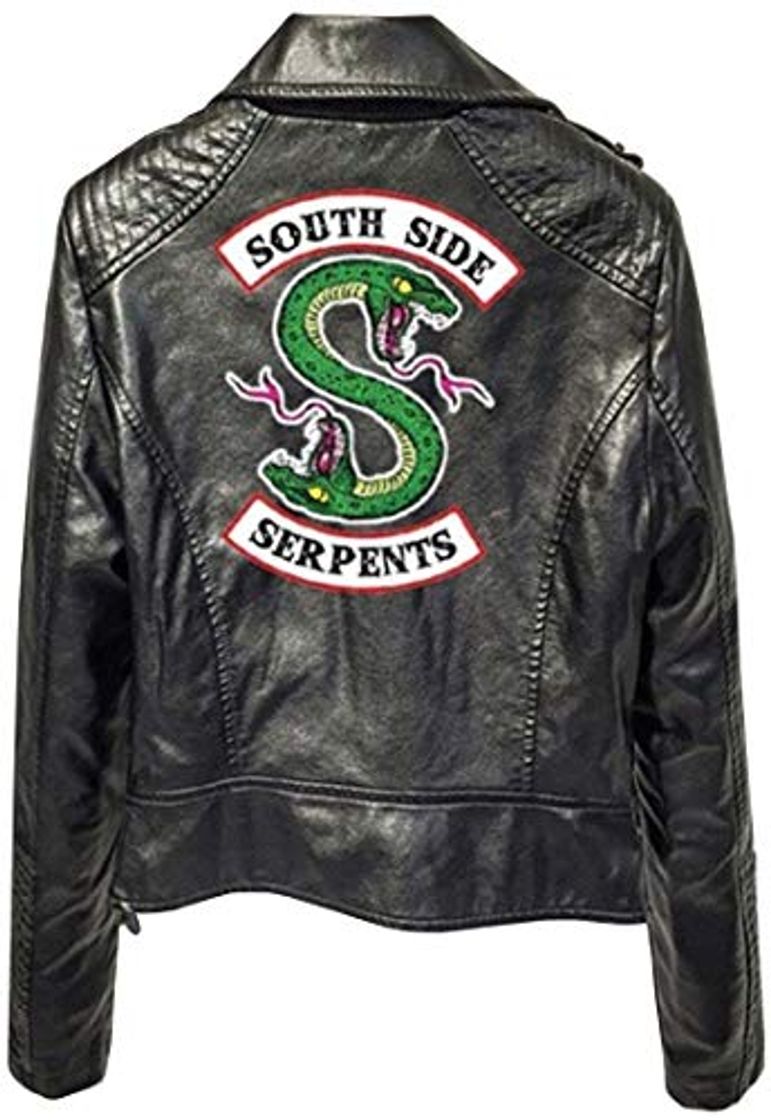 Fashion EMILYLE Mujer Riverdale Chaqueta Jacket De Motocicleta Piel Puro Guay South Side