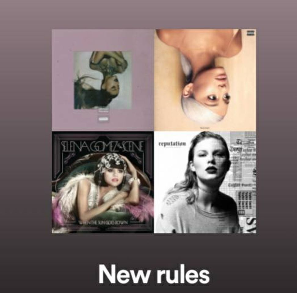 Canciones Playlist New rules 