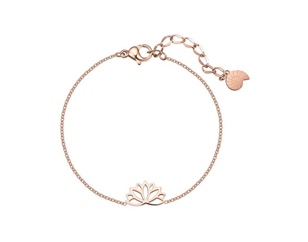 Fashion Happiness Boutique Damas Brazalete de Loto en Oro Rosa