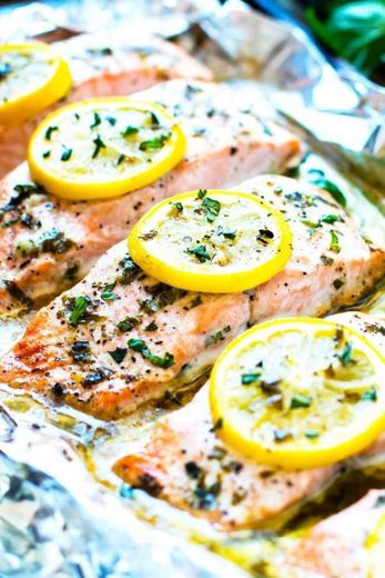 Salmón al horno con limón - Fácil