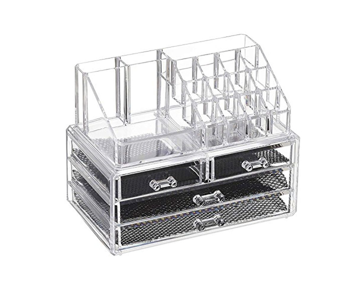 Social Feibrand Organizador Maquillaje Caja Cosméticos Transparente Acrílico 20 Compartimentos