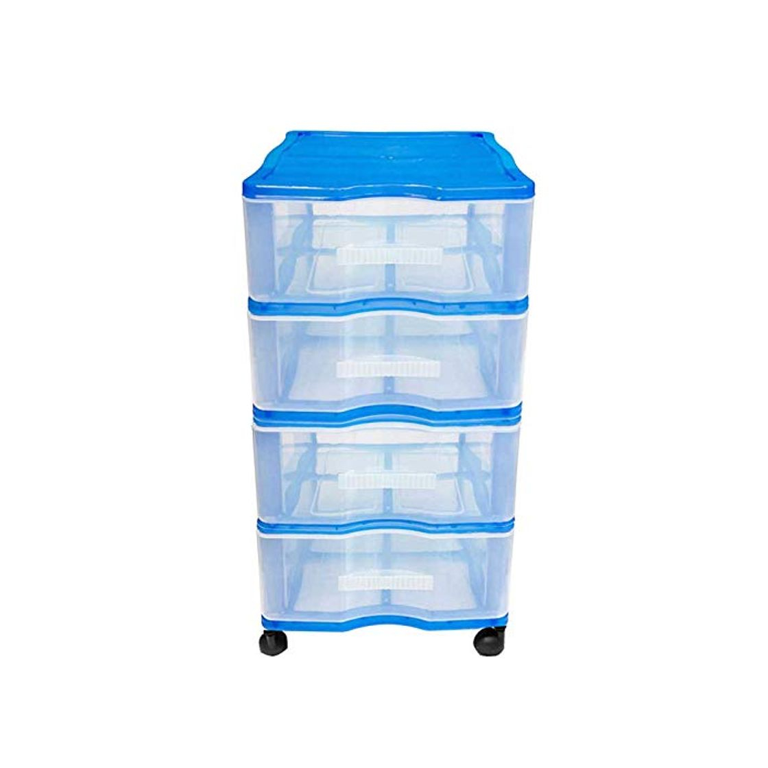 Social Acan Cajonera Wagon 4 cajones con Ruedas en Color Azul 64 x 38 x 39 cm
