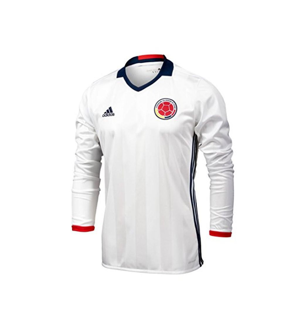 Social Adidas Colombia Home Soccer Jersey Copa America Centenario 2016 Long Sleeve White