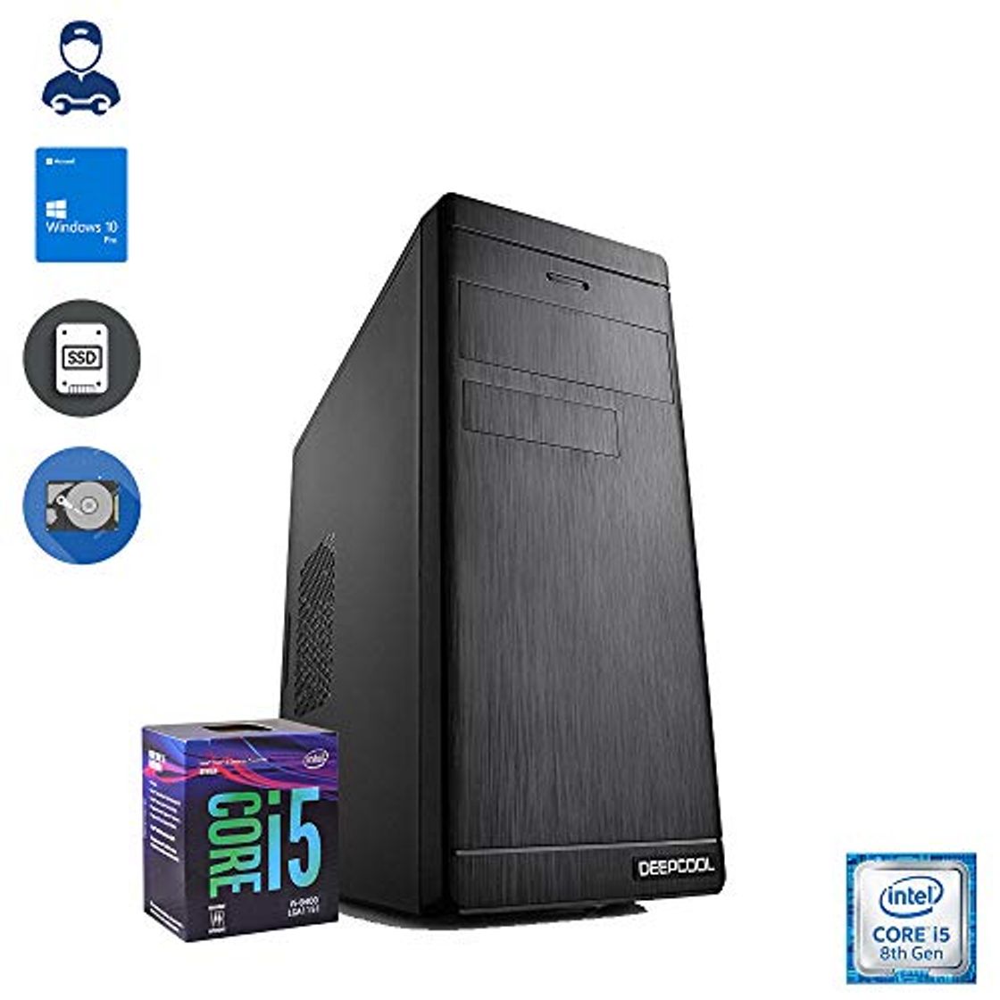 Places Pc de sobremesa i5 8400 CPU Intel 4 GHz en Boost,RAM 8GB