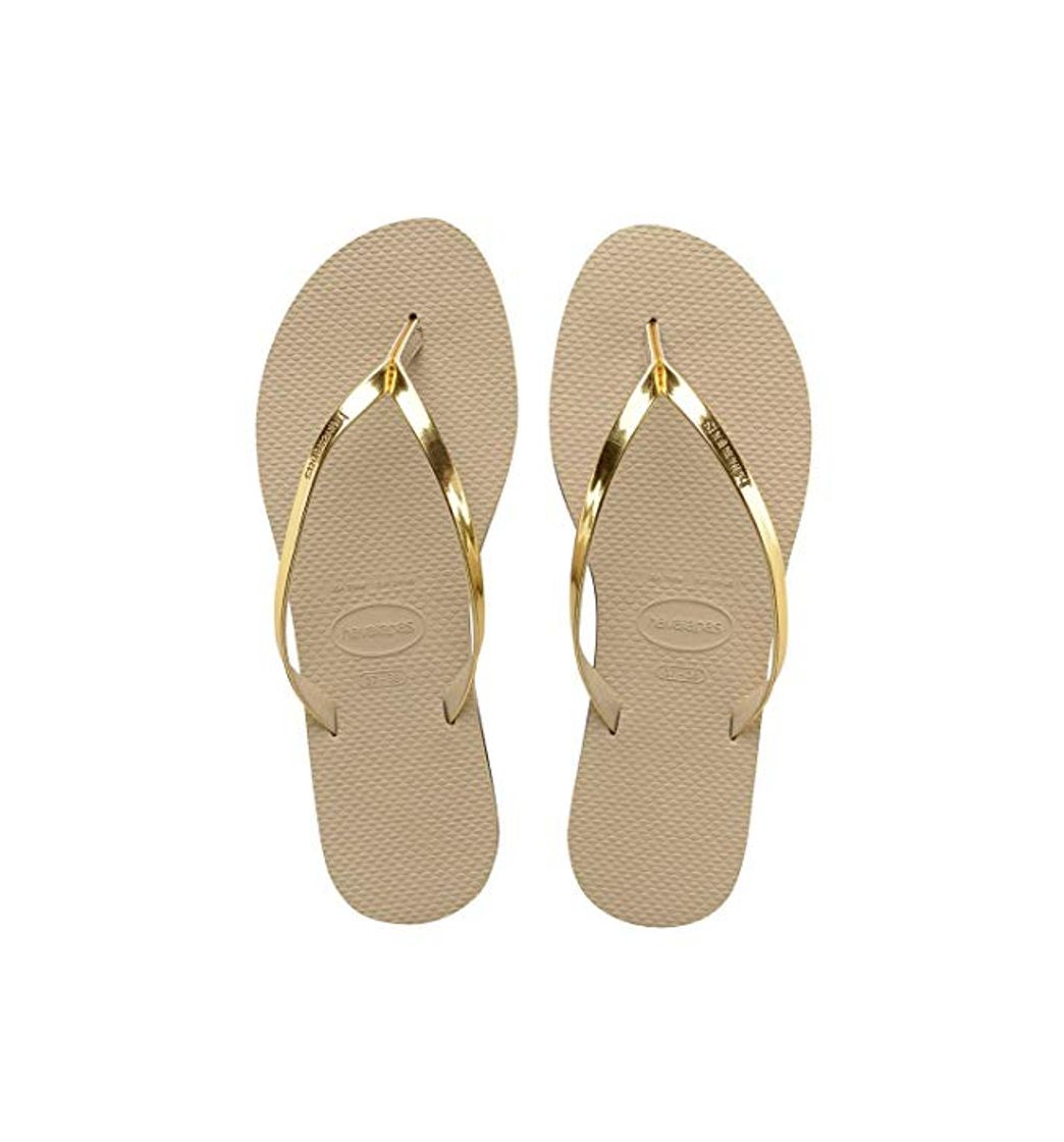 Social Havaianas You Metallic, Sandalias para Mujer, Dorado