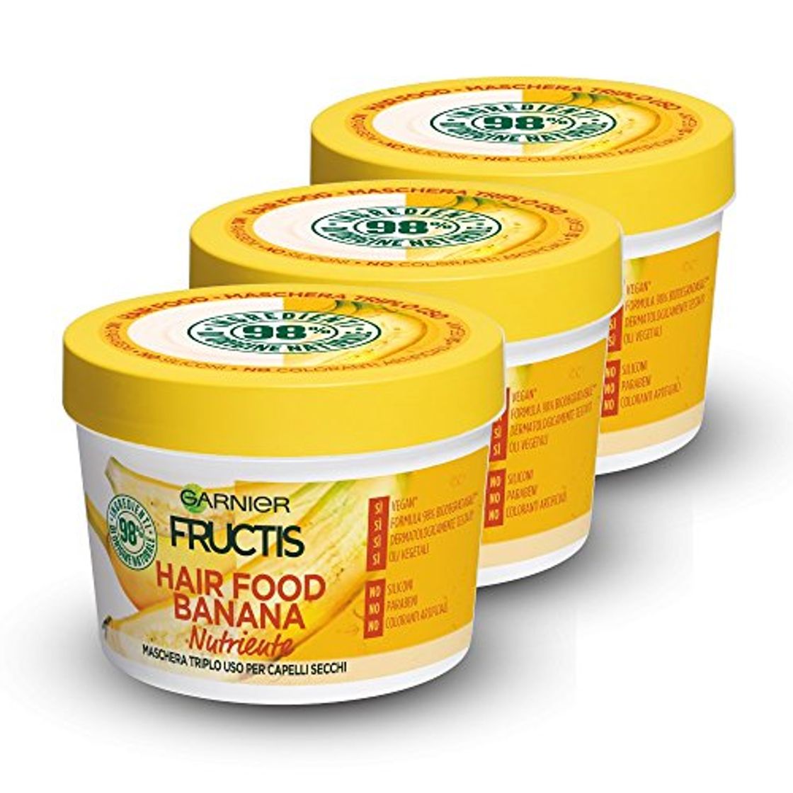 Lugar FRUCTIS Mascarilla Pelo Comida Banana Nutritivo Jarrón Cuidado de la piel 390