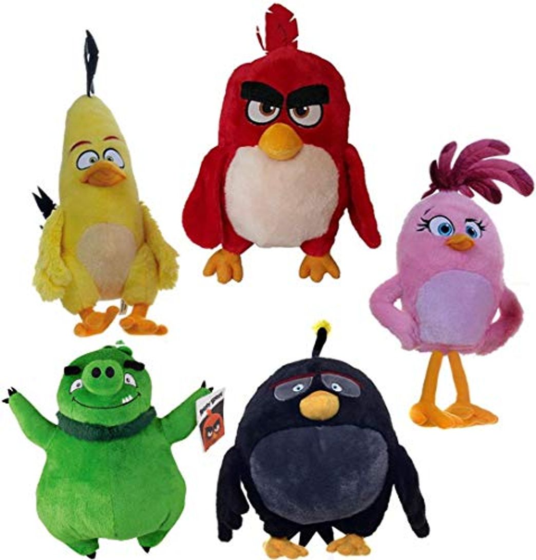 Product Angry Birds Conjunto Completo 5 Peluches Felpa 20cm Red Chuck Bomb Pig Stella Original Rovio