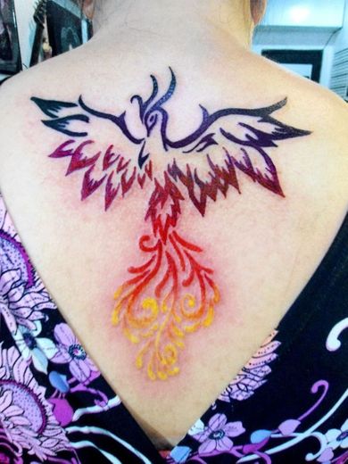 Ave Fénix en colores | Neck tattoo, Tattoo designs for girls, Tattoos