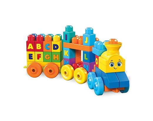 Mega Bloks Tren musical ABC, juguete de construcción para bebé +1 año