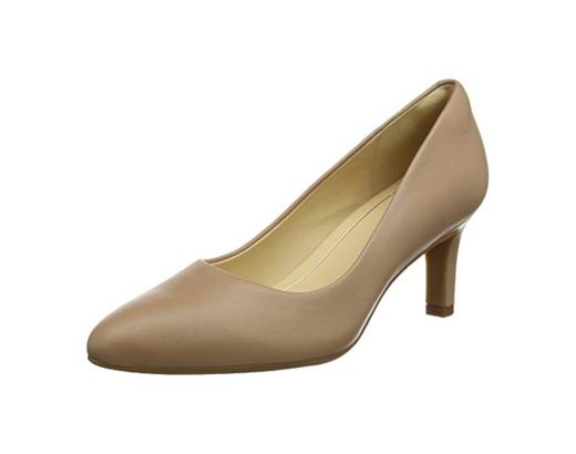 Clarks Calla Rose Zapatos de Tacón Mujer, Beige