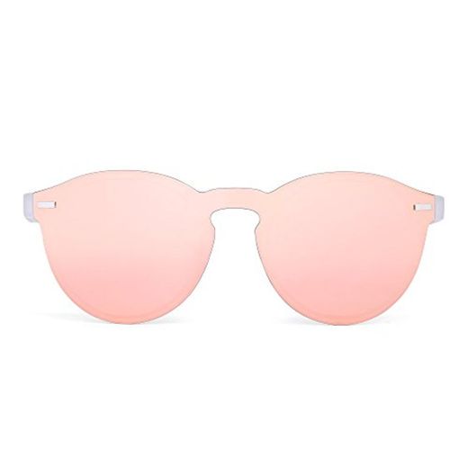 JIM HALO Gafas de Sol Redondas Polarizadas para Mujer Hombre Gafas Moda