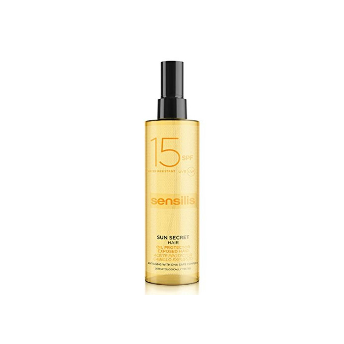 Social Sensilis Sun Secret - Aceite Protector para el Cabello con SPF15 -