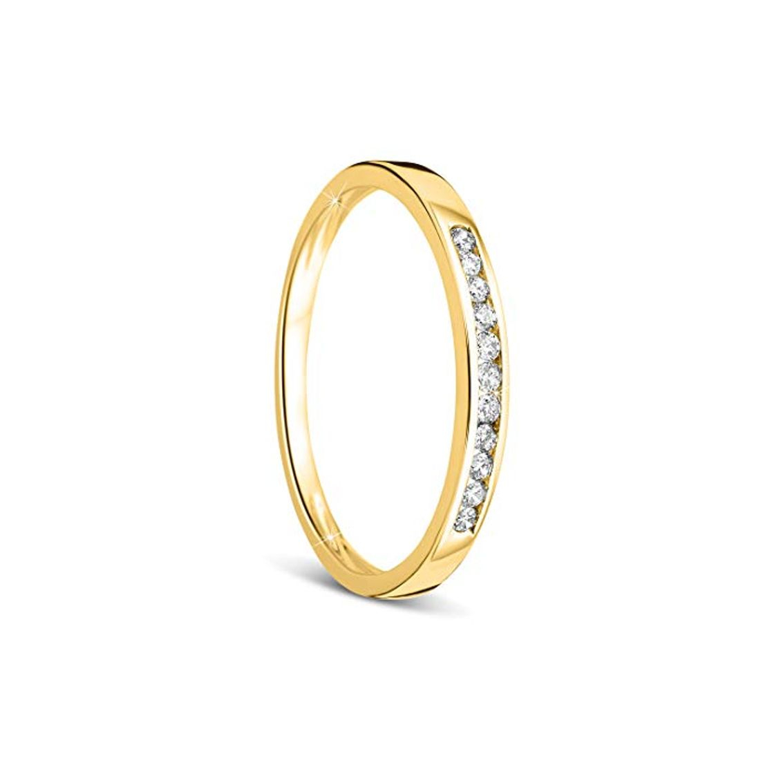 Producto Orovi anillo de mujer compromiso/aniversario 0.10 Quilates diamantes en oro amarillo 9