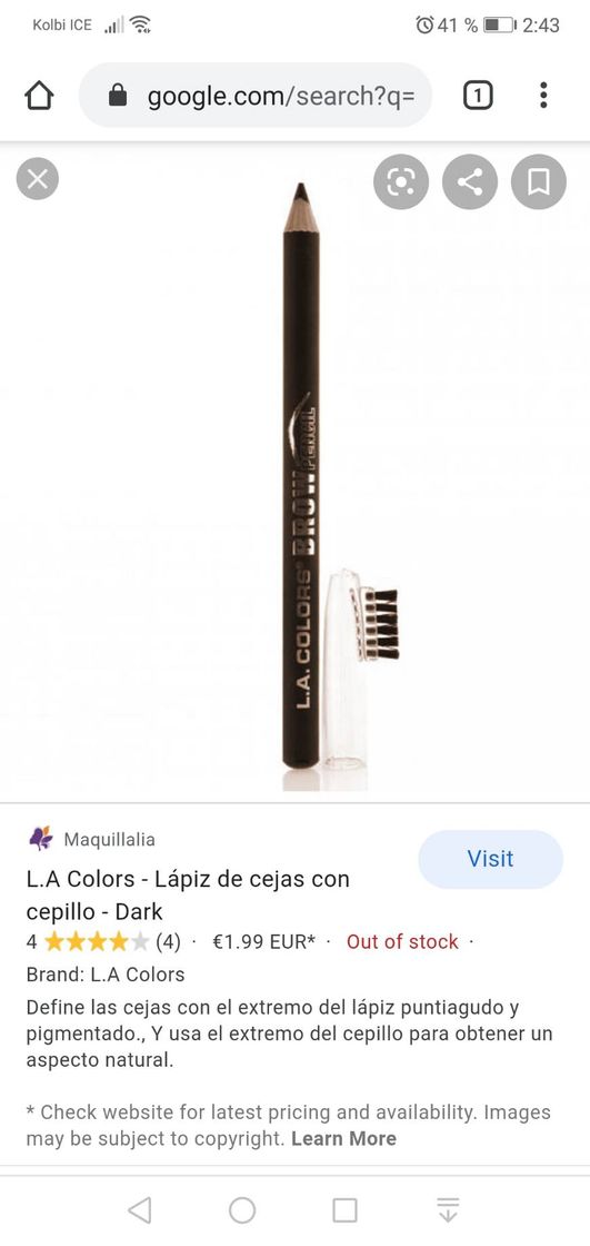 Moda Lápiz de cejas