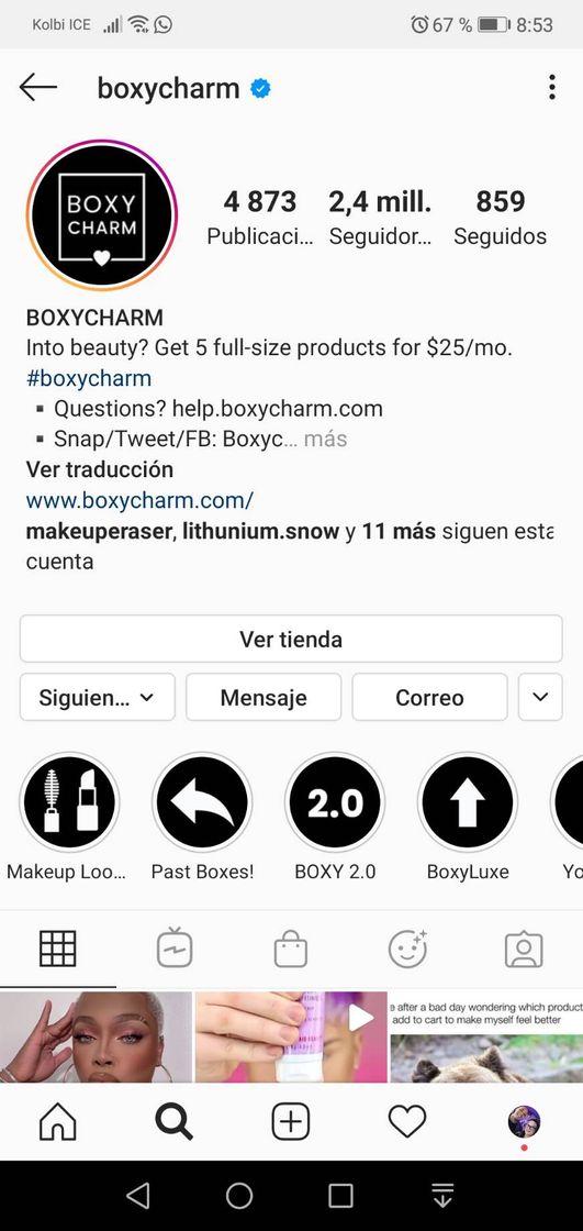 Producto Boxycharm caja suscripción