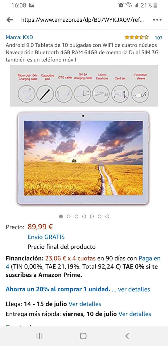 Moda Tablet con un gran descuento. 