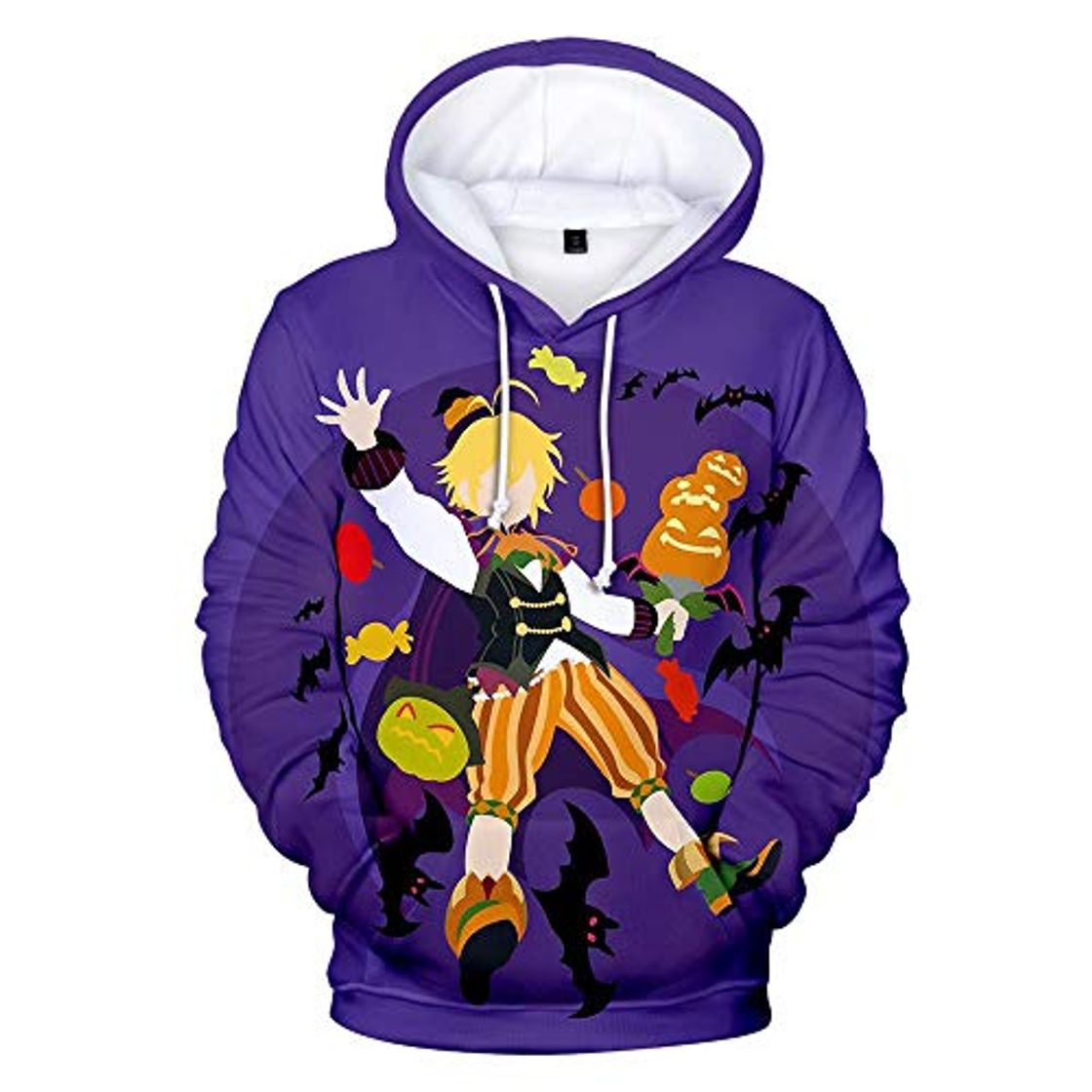 Moda Adultos Nanatsu No Taizai Cosplay Sudaderas con Capucha Sudadera con Capucha The Seven Deadly Sins con Bolsillo Unisex 3D Impreso Anime Theme Manga Larga Sudadera con Capucha Casual