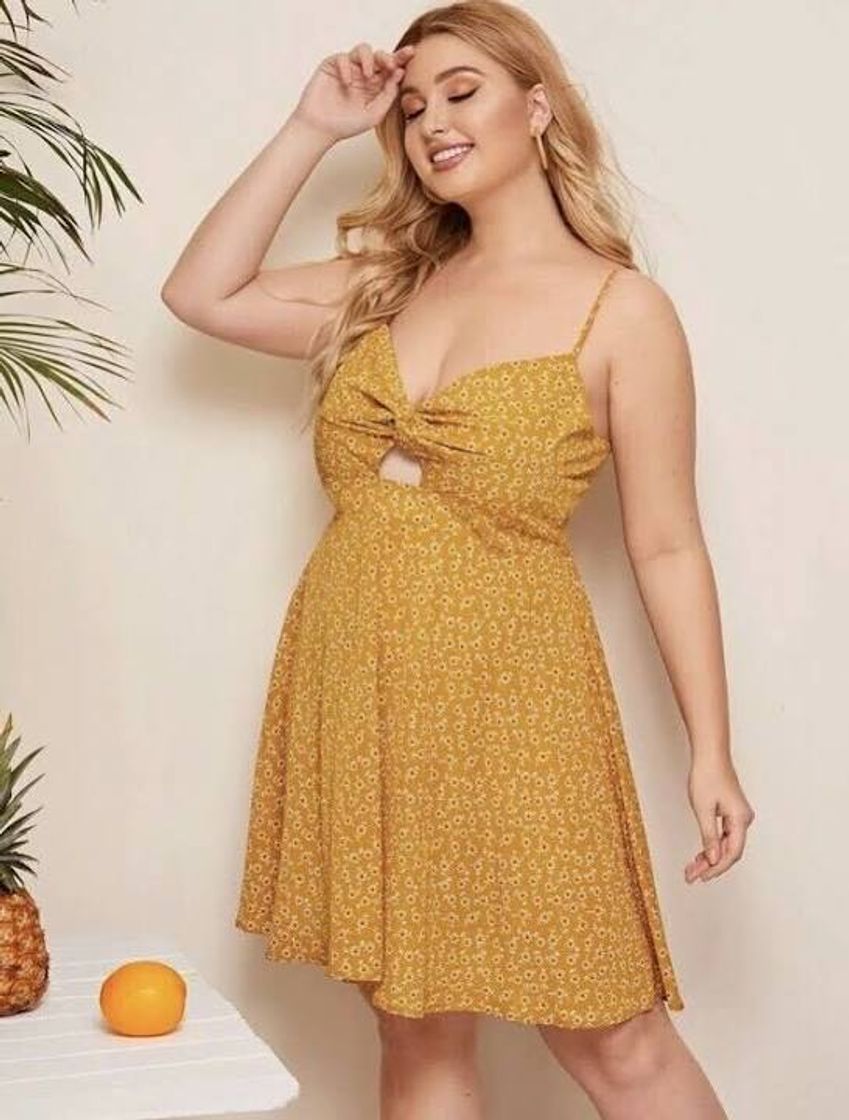 Fashion Yellow floral sundress 