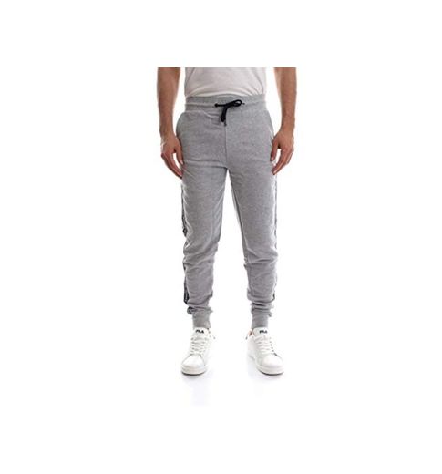 Tommy Hilfiger Repeat Logo Tape Joggers Pantalones Deportivos, Gris