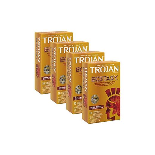 Trojan - Condones de látex lubricados extra