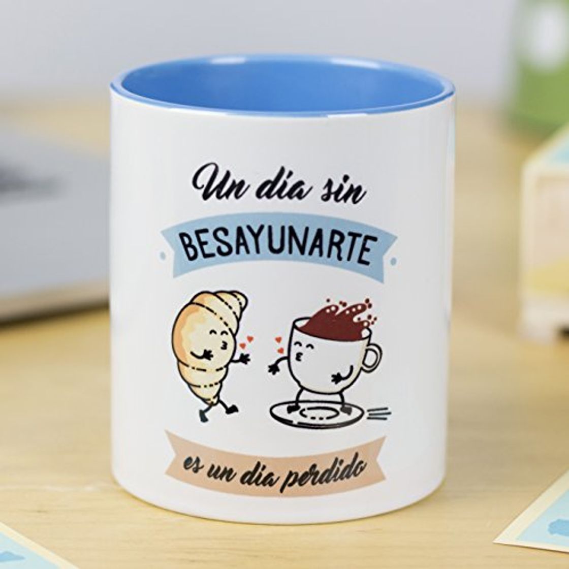 Product La Mente es Maravillosa - Taza con frase de amor y dibujo