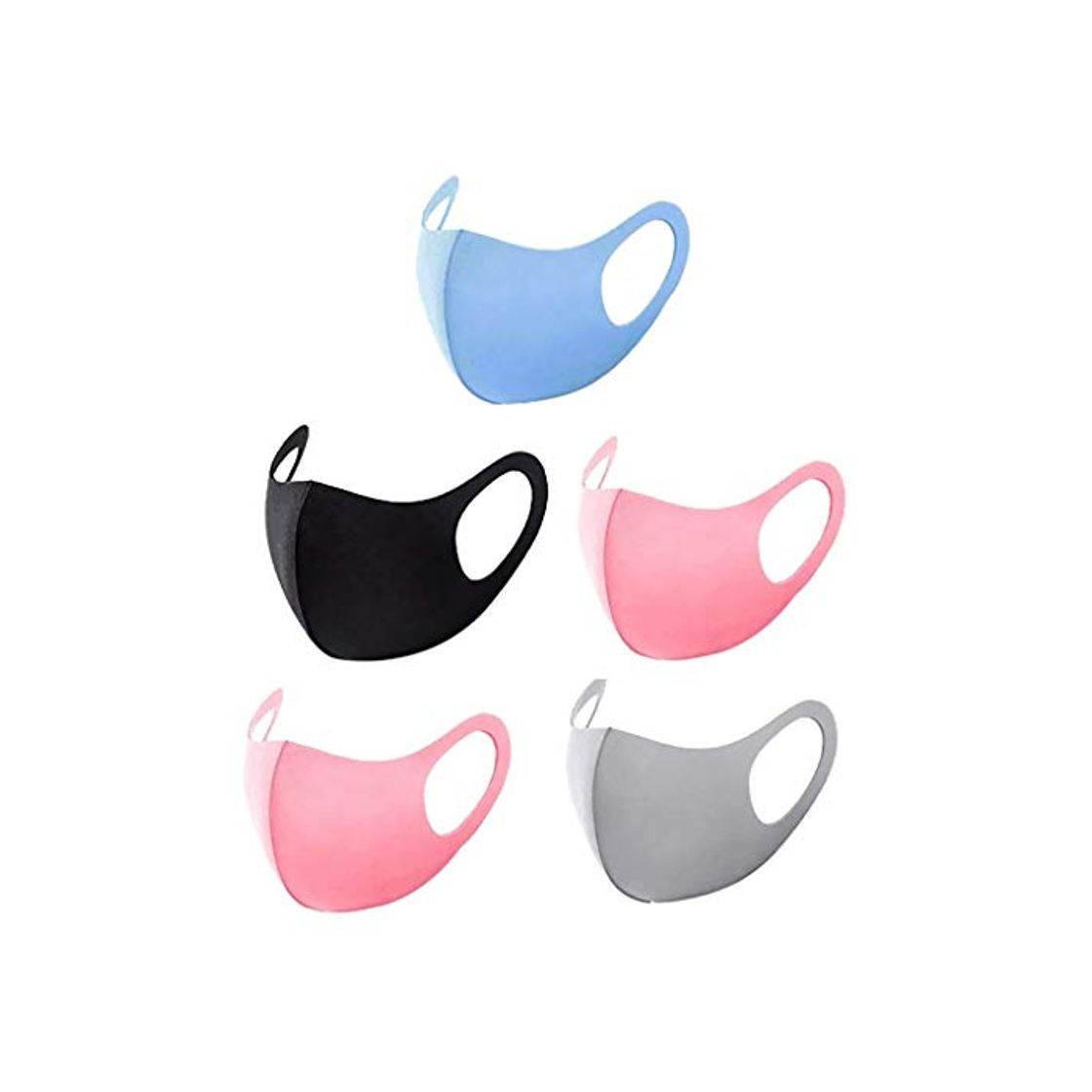 Social 5 piezas, antipolvo, antiniebla, antiolor, paño de boca que cubre, espuma de