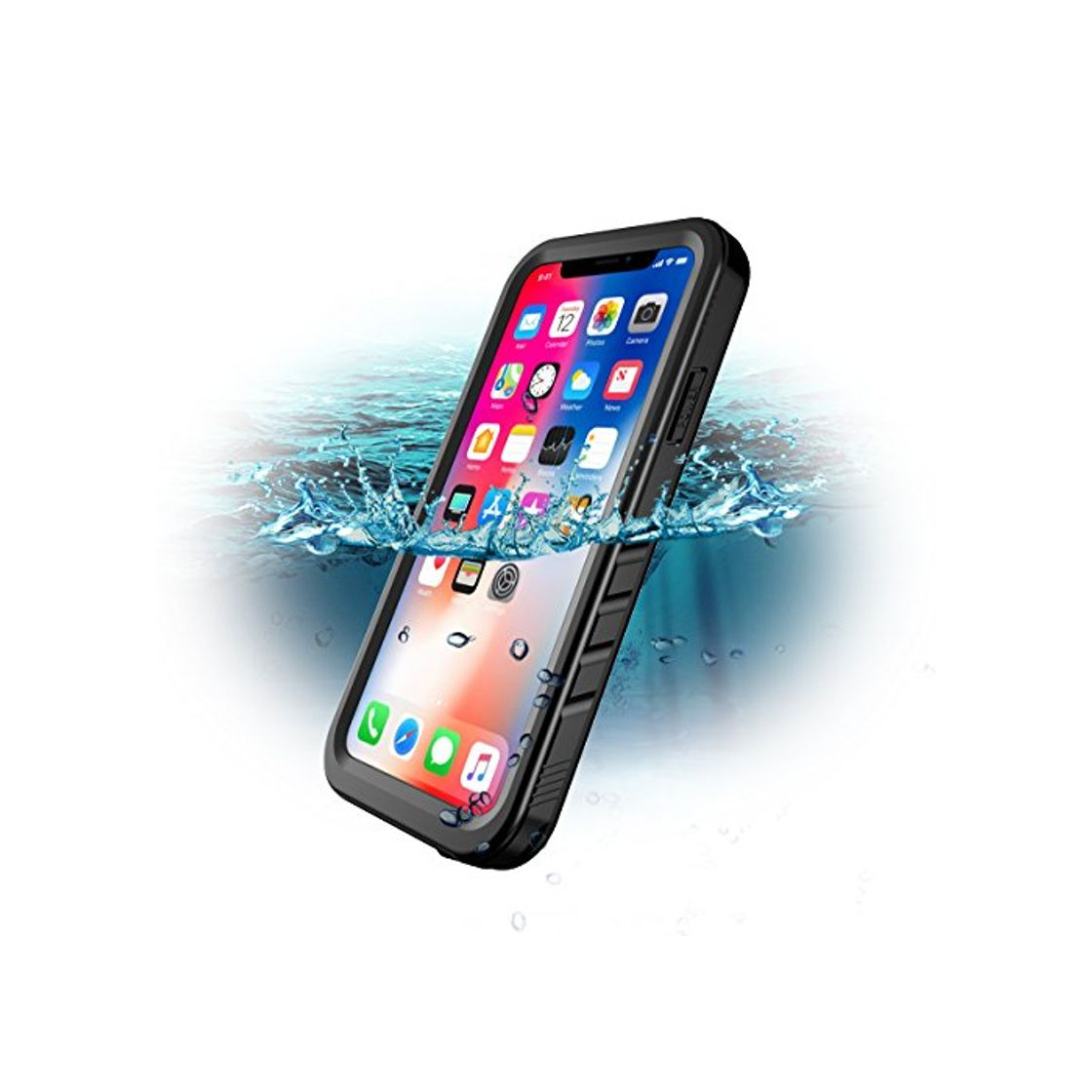 Social Funda Impermeable iPhone X, SPORTLINK Waterproof IP 68 Apple iPhone XS Carcasa