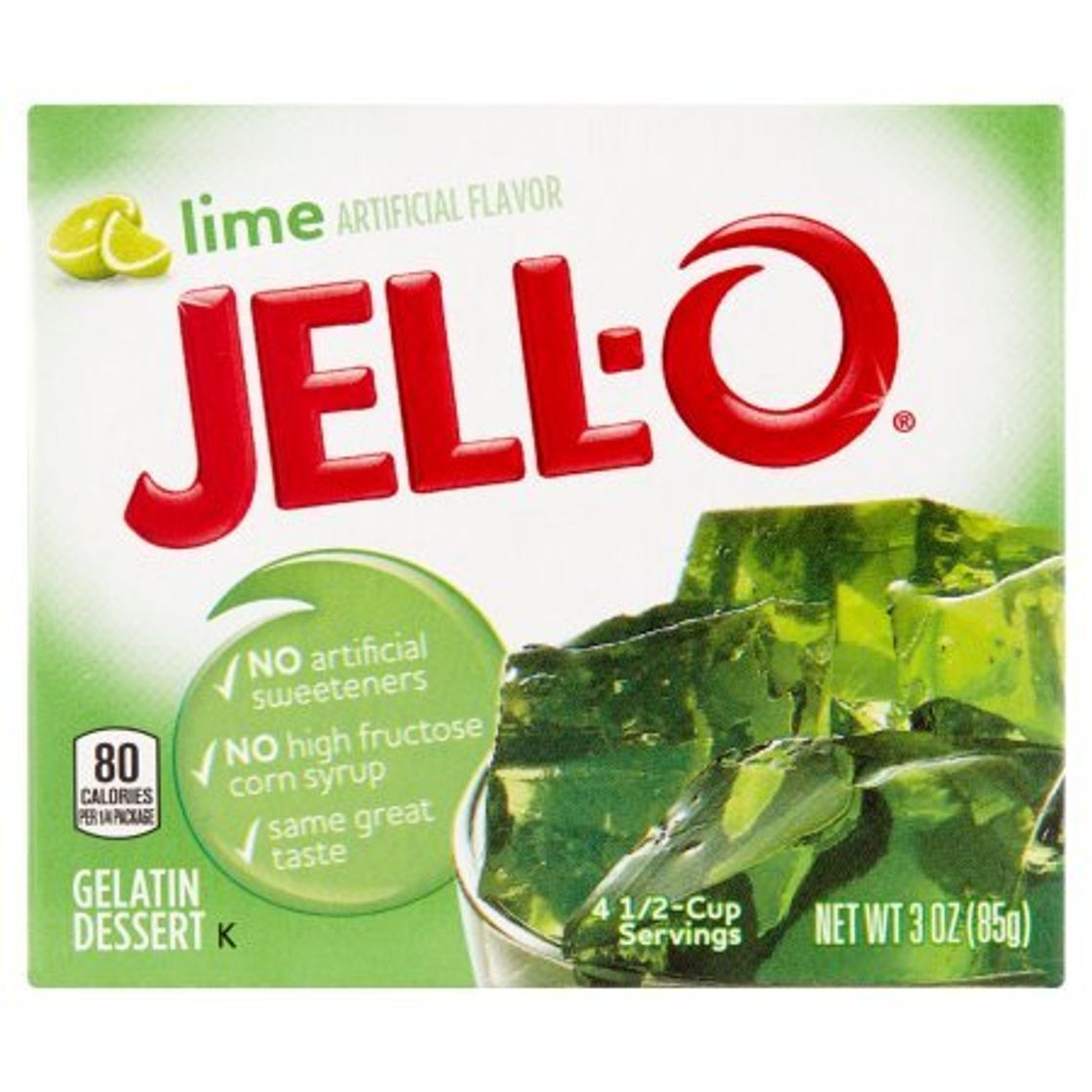 Producto Jell-O Lime Gelatin Dessert 85 g