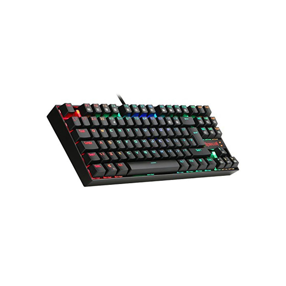 Electronic Redragon K552-RGB-UK Teclado mecánico KUMARA Teclado de Juegos retroiluminado RGB 87 Teclado