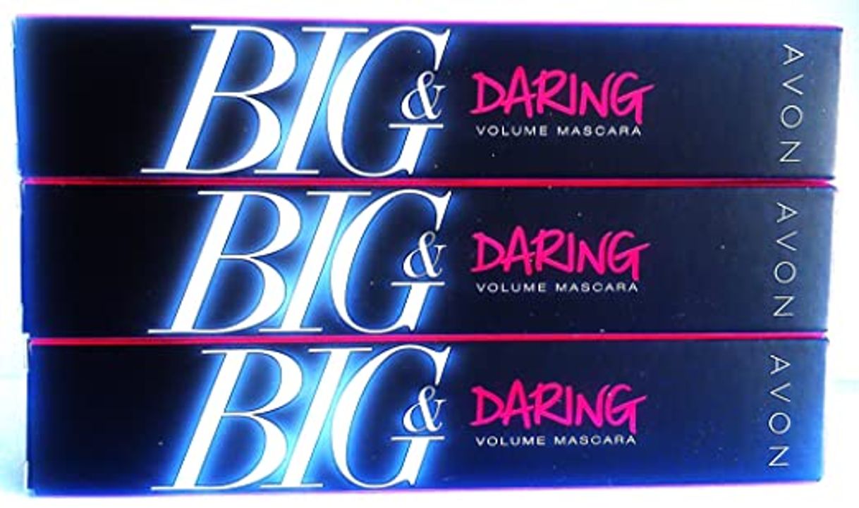 Belleza 3 x Avon Big & Daring Volumen Máscara Rímel Marrón Negro 10ml