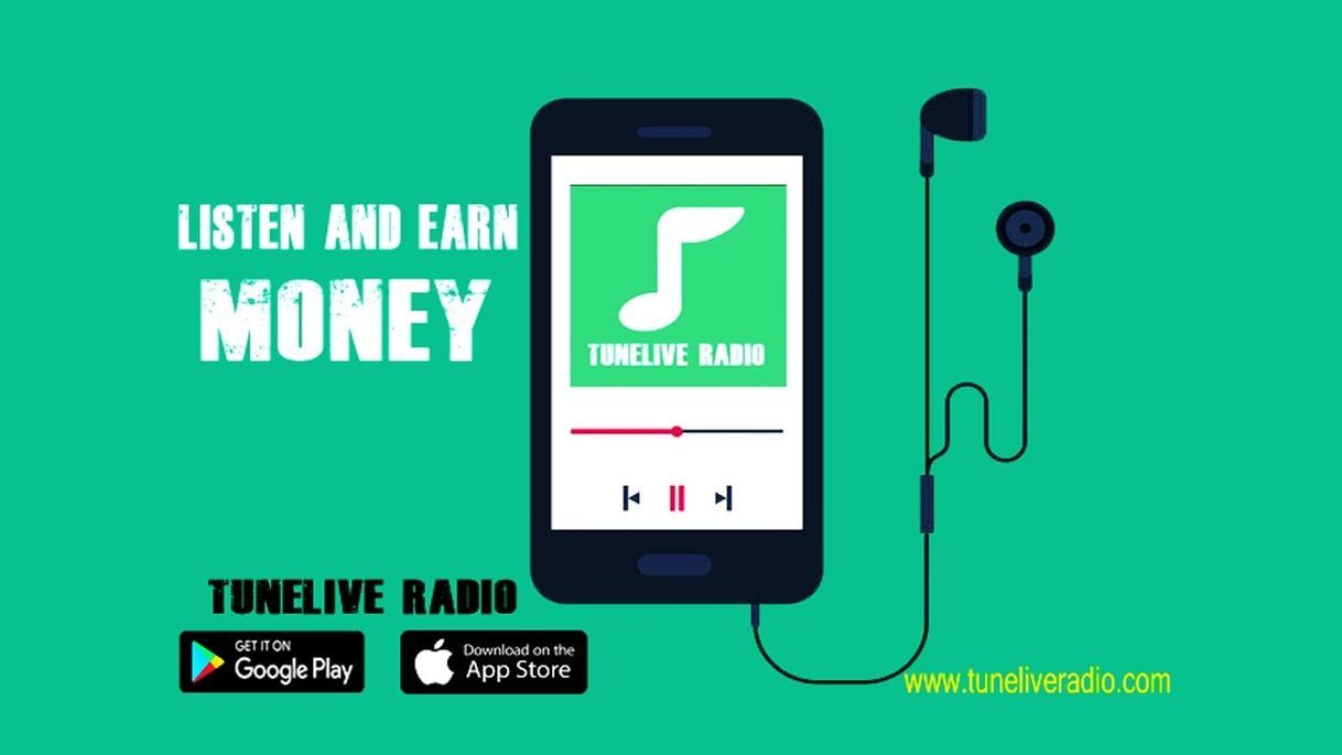 Aplicaciones TuneLive Radio | Listen Radio & Make Money Online 