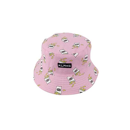 suoryisrty Gorra de Pescador Pareja Unisex Verano Harajuku Cubo Sombrero ala Ancha