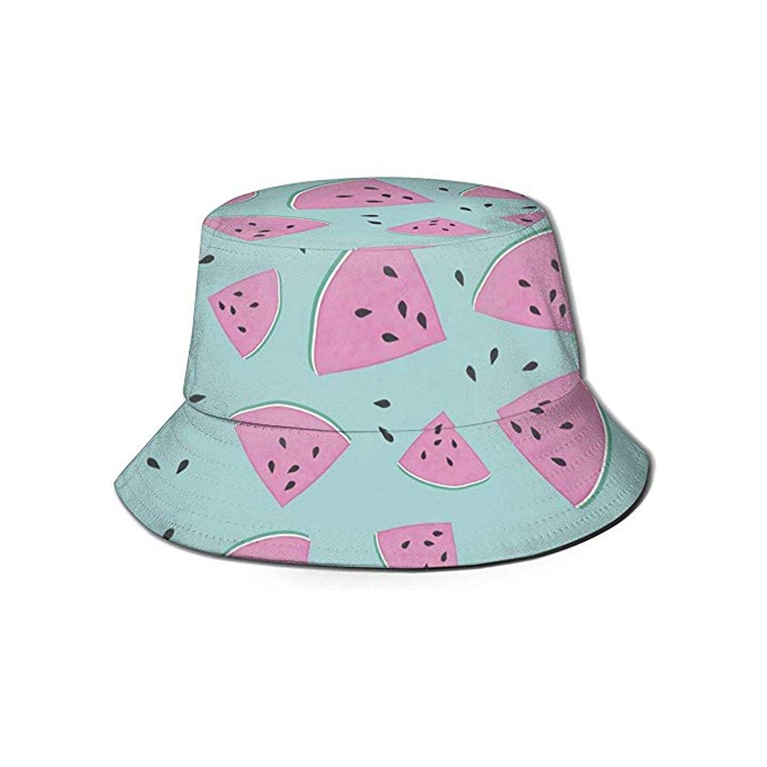 Moda Well I do! Bucket Hat Berretto da pescatore Rosa Sole estivo carino Cappello da pescatore Anguria Unisex per spiaggia da viaggio all'aperto